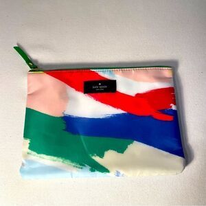Kate Spade colorful Brushstrokes pouch